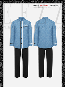 景區(qū)酒店服務(wù)員廚師服工作制服平面設(shè)計(jì)圖