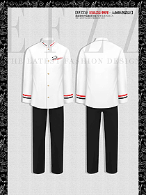 廚師工作服男短袖夏季透氣餐飲服裝長(zhǎng)袖食堂后廚服裝設(shè)計(jì)