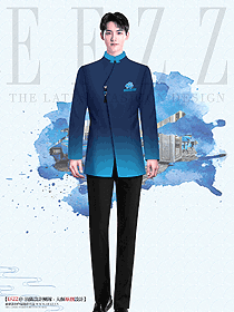 星級(jí)酒店餐飲男服務(wù)員秋冬款原創(chuàng)設(shè)計(jì)工作服