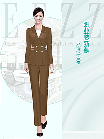 駝色新款秋冬厚款職業(yè)裝氣質(zhì)女神范高端面試正裝工作服