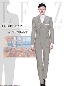 男士西裝套裝隱藏扣高端銀行大堂經(jīng)理工作服修身裝制服設(shè)計(jì)