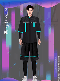 秋冬款夜場酒吧ktv工作服長袖套裝工裝顏色定制設(shè)計