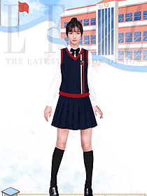 中學(xué)禮服男女馬夾套裝初高中生統(tǒng)一校服設(shè)計(jì)