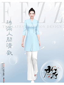 高端美容師工作服女秋冬季氣質(zhì)足療技師酒店養(yǎng)生館美容院制服