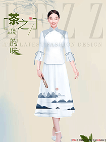 水鄉(xiāng)風(fēng)格spa會(huì)所桑拿服務(wù)人員制服設(shè)計(jì)效果圖