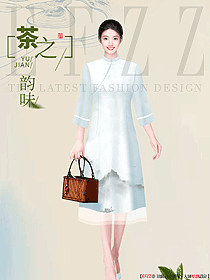 水療茶道員工服裝設(shè)計(jì)訂制效果圖