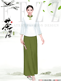 高端會所茶藝師服裝定制設(shè)計款式圖