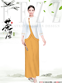 西安休閑度假酒店水療區(qū)迎賓咨客制服設(shè)計案例