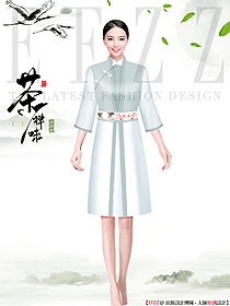 夏季水會(huì)所spa養(yǎng)生服務(wù)人員制服設(shè)計(jì)圖