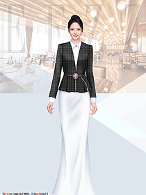 星級酒店西餐廳領班咨客員工定制制服設計