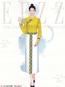 云南特色溫泉spa度假村酒店接待服務(wù)人員制服定制設(shè)計