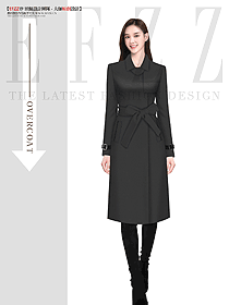 深灰色毛呢外套女呢子大衣秋冬季新款赫本風韓系氣質(zhì)款服裝設(shè)計