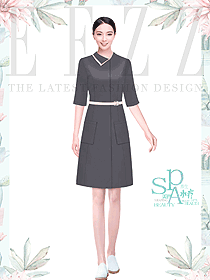 紋繡師美容院美容師工作服定制款設(shè)計