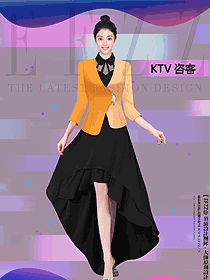 酒店夜場(chǎng)KTV迎賓禮儀服裝時(shí)尚小姐服新品長(zhǎng)款