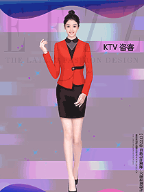 新款前臺咨客技師服KTV夜總會修身短裙款制服定制