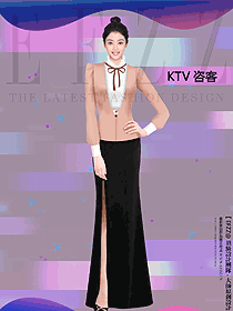 夜總會dj公主服長款咨客商務(wù)ktv公關(guān)工裝制服