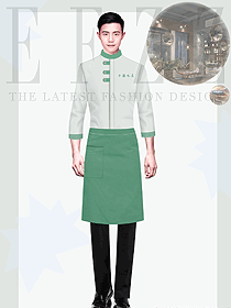 中式餐廳茶樓火鍋店民宿燒烤男款定制服務(wù)員制服設(shè)計(jì)圖