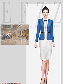 氣質女神范正裝西服酒店前臺工裝工作服設計圖