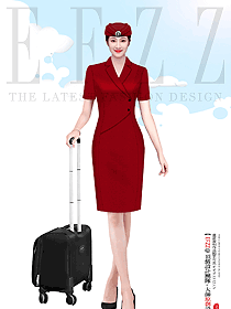 高鐵乘務員制服女職業(yè)學院夏季空姐制服