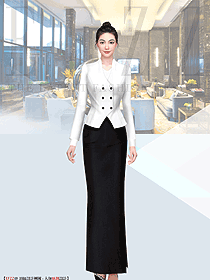 新款女款三亞星級酒店大堂GRO定制服裝款式圖