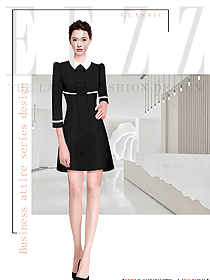 國風(fēng)新中式連衣裙秋季新款黑色復(fù)古旗袍裙子設(shè)計(jì)