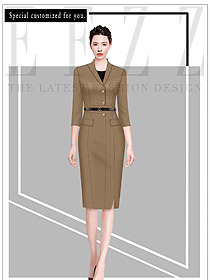 夏季職場干練OL女裝服飾原創(chuàng)設(shè)計(jì)作品圖