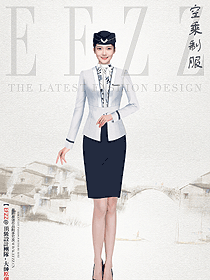 山水水墨畫(huà)中國(guó)風(fēng)空姐服裝設(shè)計(jì)視覺(jué)解決方案