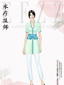 美容院美容師女足浴足療sap技師工作服設(shè)計