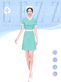 薄款工作服短袖彈力速干美容院護(hù)士服設(shè)計(jì)