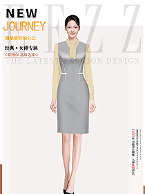 新款銀行職場員工連衣裙職業(yè)裝設(shè)計效果圖