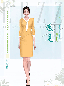 職業(yè)連衣裙時尚氣質(zhì)女神范名媛ol風格女裝設計