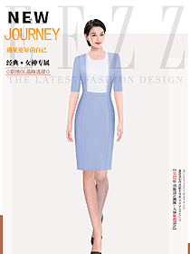 簡(jiǎn)約學(xué)生黨好看仙女裙搭配look藍(lán)白相間OL夏季制服