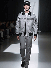 男職業(yè)裝經(jīng)典夾克衫服裝走秀圖