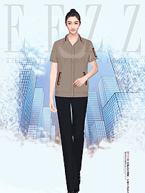 新款夏季短袖工裝上衣女款工作服設(shè)計(jì)圖