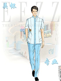 醫(yī)科大學(xué)附屬兒童醫(yī)院園區(qū)護(hù)工服裝定制款夏裝