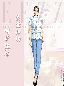 兒童醫(yī)院兒科護士工作服裝短袖套裝設(shè)計方案