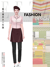 素菜水果連鎖店店員工作服定制設(shè)計效果圖