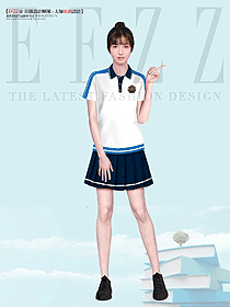 夏季女學生校服運動服裝女同學服裝設計圖