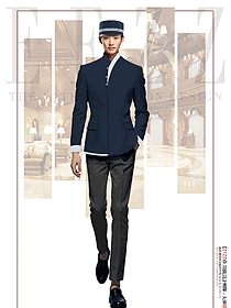 酒店門童迎賓服形象崗制服定制設(shè)計