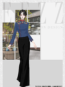 秋冬季女長袖中餐廳農(nóng)家院川菜館服裝工衣定制設(shè)計(jì)圖