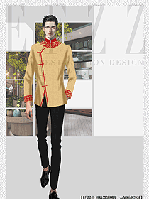 復(fù)古民族特色餐廳飯店員工冬裝制服定制設(shè)計效果圖