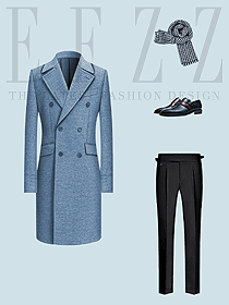 男士大衣中長(zhǎng)款英倫風(fēng)高級(jí)感秋冬季職業(yè)男裝