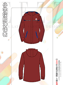 沖鋒衣男女可拆卸定制校服防水防風(fēng)登山服外套定制款平面圖