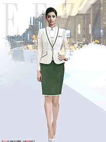 夏季海洋風(fēng)-波多黎各海濱酒店-酒店前臺(tái)服務(wù)人員職業(yè)裝定制