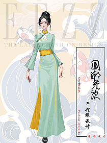 漢服國(guó)風(fēng)茶藝師服裝茶服女春秋款定制民族服裝