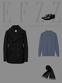 秋冬男款寬松短款加厚風(fēng)衣外套平面圖方案