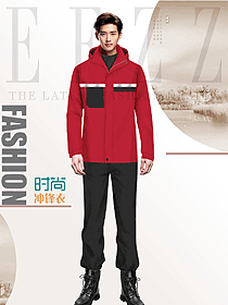 秋冬款加厚復(fù)古飛行員機能沖鋒衣連帽棉服