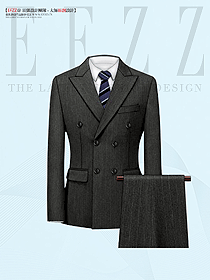 修身帥氣商務(wù)休閑西裝男正裝平面圖設(shè)計方案