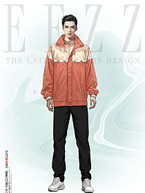 戶外登山服春秋沖鋒衣男外套夾克可拆卸定制手繪設(shè)計(jì)