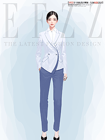 新款女西裝工作服外套銀行職業(yè)女裝手繪服裝設(shè)計